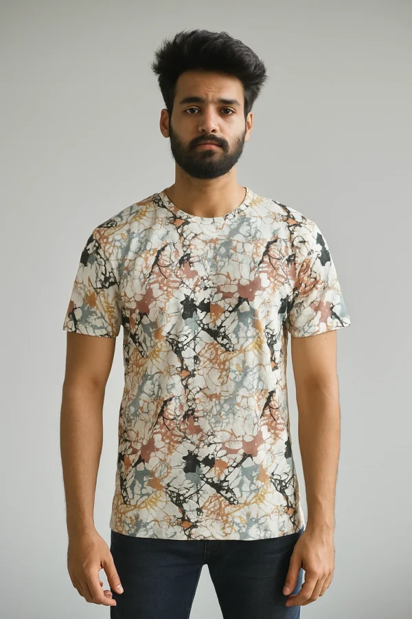 Urban Splash Print Drop Shoulder T-Shirt